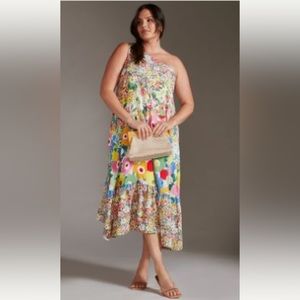 Anthropologie Sara Campbell - one shoulder midi dress